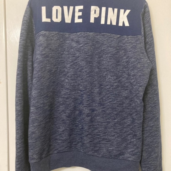 Victoria’s Secret Pink Quarter Zip Pullover Hoodie Size Small Love Pink VsPink - Picture 5 of 17